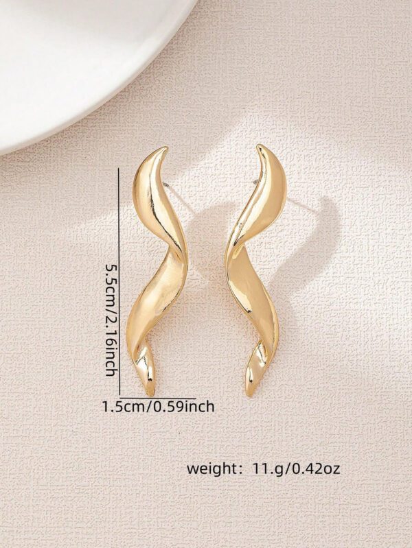 1 paire Boucles d'oreilles asymétriques, style européen et américain, polyvalentes – Image 12