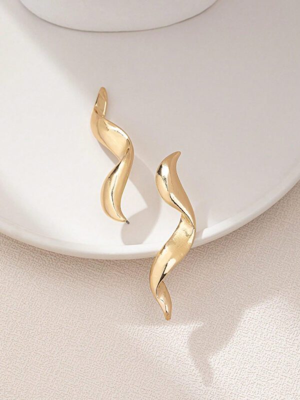 1 paire Boucles d'oreilles asymétriques, style européen et américain, polyvalentes – Image 14