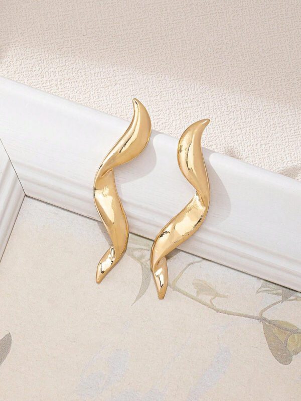 1 paire Boucles d'oreilles asymétriques, style européen et américain, polyvalentes – Image 15