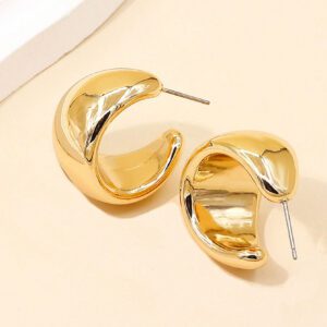 HOTNICE Une paire de boucles d'oreilles géométriques minimalistes en forme de larme, boucles d'oreilles polyvalentes et élégantes pour femmes, à porter au quotidien