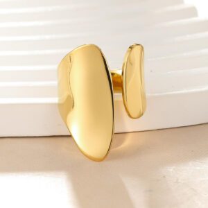 1 pièce Anneau Design Unique Européen Et Américain style Exagéré Ample Ouvert Réglable Pour L'Internet