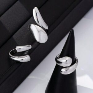 (Ensemble de 3 pièces) Bagues pour femmes non décolorantes, ensemble bague de rétention de couleur à la mode et personnalisé