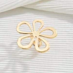 Nouvelle bague simple style fleur design or, Saint-Valentin