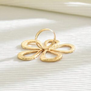 Nouvelle bague simple style fleur design or, Saint-Valentin