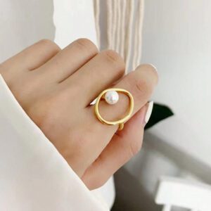 Bague Décorative En Fausse Perle