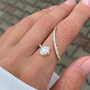 1 Pc Élégante Bague En Zircone Cubique Pour Femme Pour Anniversaire Fiançailles Mariage Bijoux De Fête Cadeau De La Saint-valentin