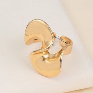 Bague Classique De Style Européen Et Américain, Créative Avec Lustre Huileux, Géométrique Et Nouvelle Mode. Bague En Cuivre Mondiale Avec Une Ouverture, Convient Aux Femmes D'affaires/fête/spectacle/festival/usage Quotidien