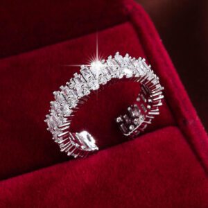 Bague ouverte zircone cubique