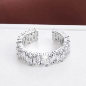 Bague ouverte zircone cubique