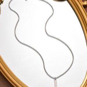 1 Pc Collier Pendentif Rectangle De Style Élégant Pour La Tenue Quotidienne Des Hommes