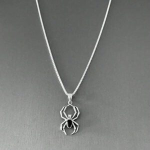 1 pièce col pendentif araignée rétro punk en métal, accessoire pour homme adapté aux fêtes et à la vie quotidienne