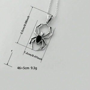 1 pièce col pendentif araignée rétro punk en métal, accessoire pour homme adapté aux fêtes et à la vie quotidienne