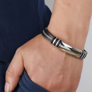 À La Mode Et Populaire 1 pièce Homme À Détail En Métal Bracelet , En Acier Inoxydable Bijou Pour Bijou Cadeau Et Pour A Élégant Look