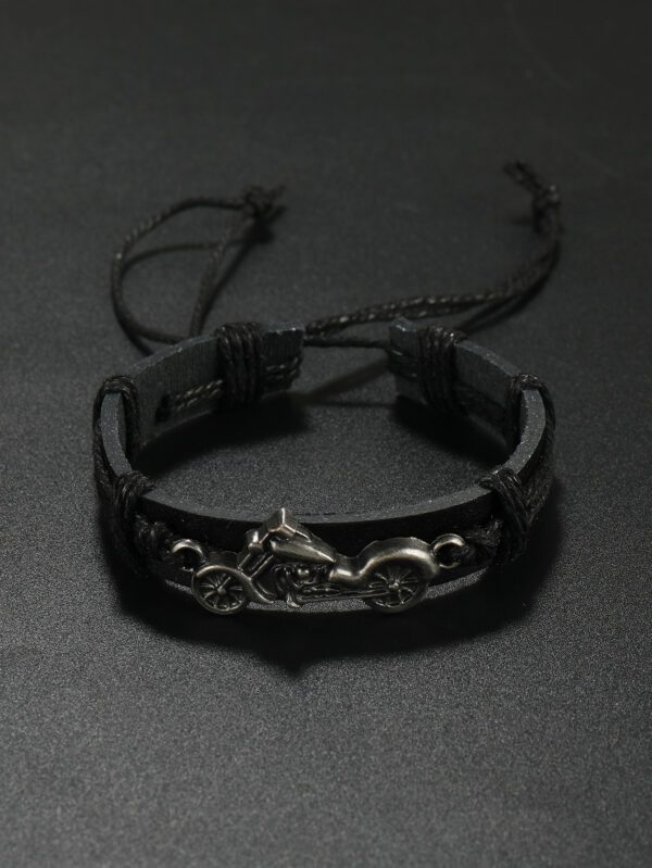 À La Mode Et Populaire Homme Moto Décor Bracelet En Alliage Pour Bijou Cadeau Et Pour A Élégant Look – Image 6