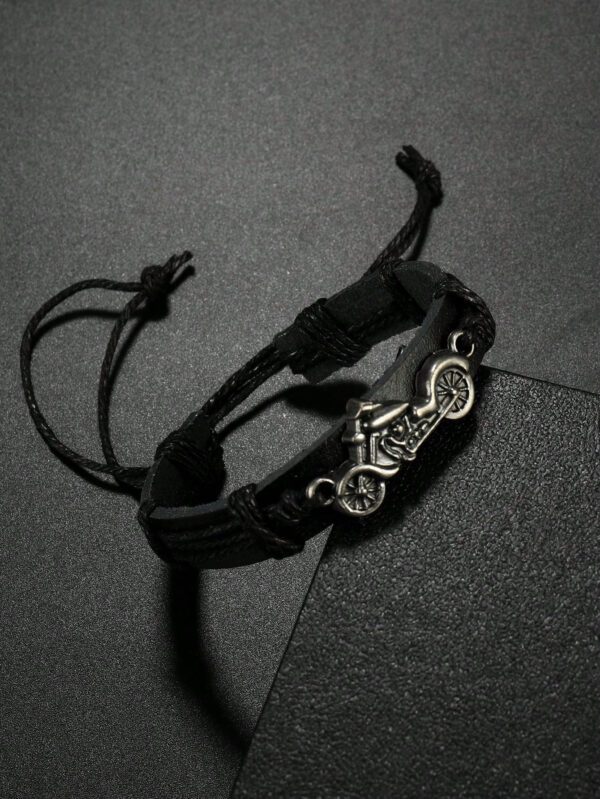 À La Mode Et Populaire Homme Moto Décor Bracelet En Alliage Pour Bijou Cadeau Et Pour A Élégant Look – Image 8