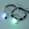 2 pièces Lumineux Noir & Blanc Étoile Tressé couple bracelets , Amitié Cadeau Pour Étudiants Ou Meilleurs Amis