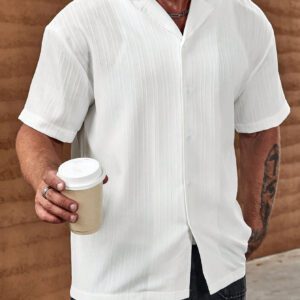 Manfinity KASUA Chemise décontractée d'été pour homme avec boutons, unie
