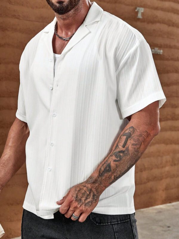 Manfinity KASUA Chemise décontractée d'été pour homme avec boutons, unie – Image 9