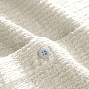 Manfinity Homme Chemise casual à boutons texturée unie pour hommes