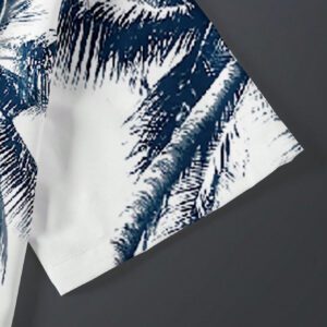 Manfinity Dauomo Chemise d'été pour hommes à manches courtes avec imprimé tropical
