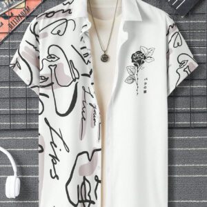 Manfinity Dauomo Homme Chemise Fleuri & Figure (Sans T-Shirt)