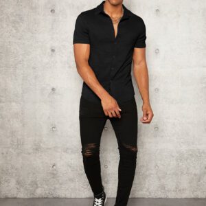 Manfinity Modomio Homme Chemise Unicolore À Bouton