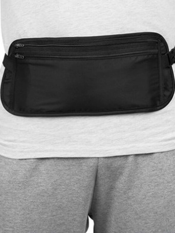 1 pièce Mini sac banane étanche anti-vol invisible. Sac multifonctionnel ultra-fin pour téléphone portable de voyage. Sac pour livres pour le retour à l'école. Sac multifonctionnel pour homme, sac de messager, sac à bandoulière, sac pour motard, sac de randonnée à grande capacité multifonctionnel, sac outdoor portable à la mode et décontracté. Cadeaux pour papa, petit ami, vacances, Noël, Fête des Thanksgiving. – Image 4