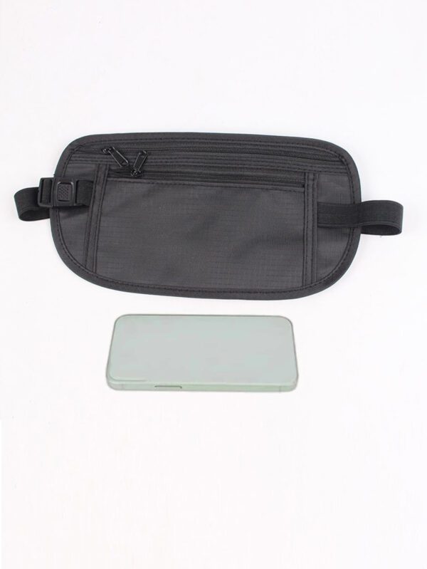 1 pièce Mini sac banane étanche anti-vol invisible. Sac multifonctionnel ultra-fin pour téléphone portable de voyage. Sac pour livres pour le retour à l'école. Sac multifonctionnel pour homme, sac de messager, sac à bandoulière, sac pour motard, sac de randonnée à grande capacité multifonctionnel, sac outdoor portable à la mode et décontracté. Cadeaux pour papa, petit ami, vacances, Noël, Fête des Thanksgiving. – Image 5