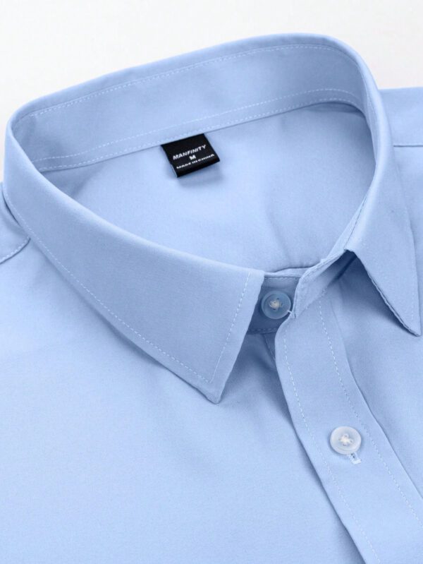 Manfinity Homme Chemise Décontractée À Manches Longues Imprimée Avec Cavalier À Cheval Pour Hommes Au Printemps-été – Image 18