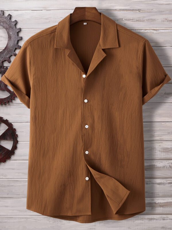Manfinity Homme Homme Chemise Unicolore À Bouton – Image 2