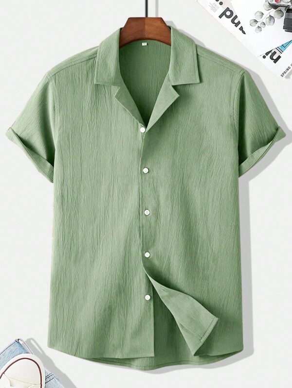 Manfinity Homme Homme Chemise Unicolore À Bouton – Image 5