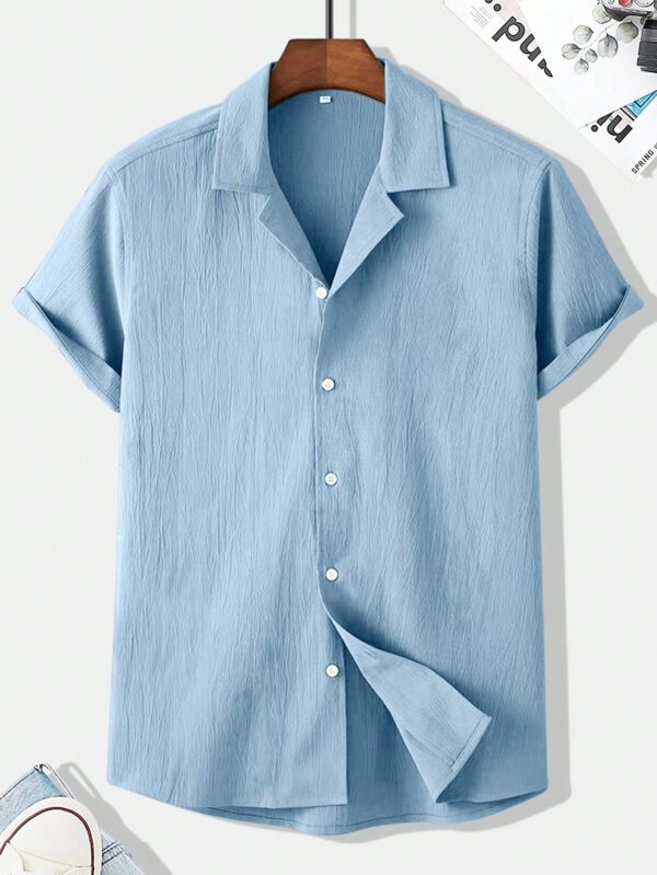 Manfinity Homme Homme Chemise Unicolore À Bouton – Image 7
