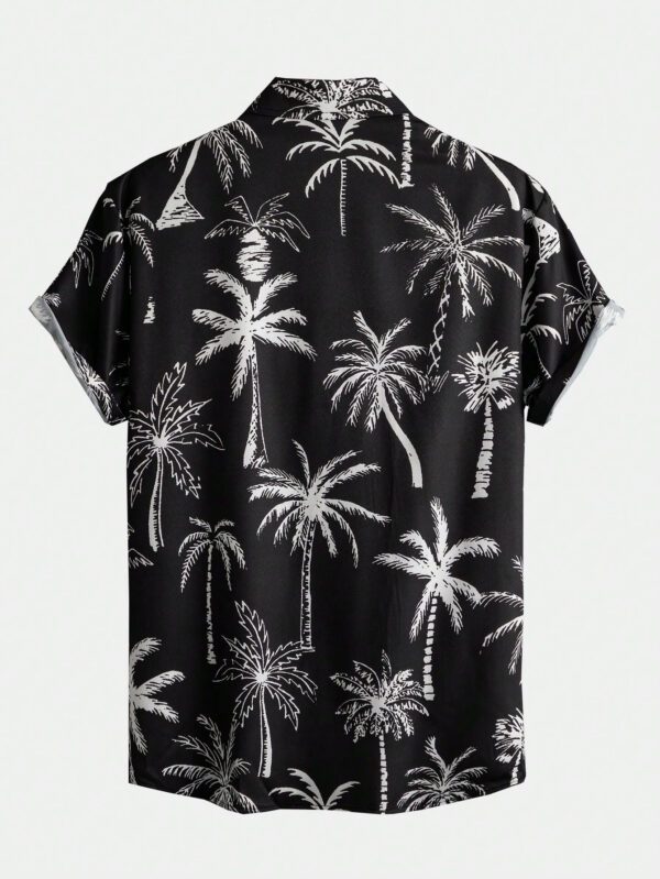 ROMWE Street Life Chemise Pour Hommes Avec Impression D'arbres De De Coco – Image 3