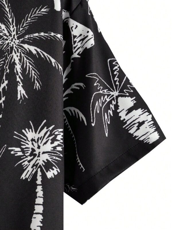 ROMWE Street Life Chemise Pour Hommes Avec Impression D'arbres De De Coco – Image 4