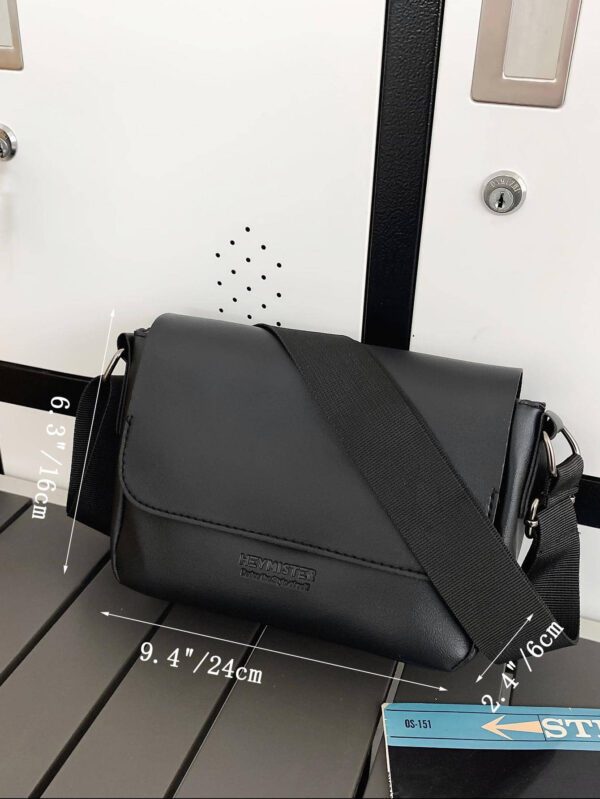 Sac bandoulière minimaliste d' pour hommes avec impression de lettre et rabat, sac d'épaule décontracté pour le travail, sac latéral, sac banane pour les voyages, les vacances, l'école, les loisirs, imperméable, léger, sac d'université, sac bandoulière, sac latéral pour étudiants, fournitures scolaires, sac besace vintage, sac cadeau de Noël pour hommes, sac d'hivers, sac de Thanksgiving, sac de voyage, sac fourre-tout, sac de camping – Image 8