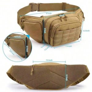 Sac ceinture en nylon, sac de sport pour téléphone portable, sac tactique pour la chasse, l'escalade, le camping. Sac banane, sac à bandoulière, sac de voyage, sac de gym, sac d'école, sac de bureau. Idéal pour les loisirs, les vacances, les cadeaux pour les hommes (père, mari, petit ami), les étudiants. Disponible en noir.