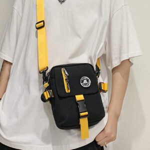 Sac à bandoulière polyvalent, sac de messager, sac à main de voyage, sac d'école pour lycéens et étudiants universitaires. Sac à bandoulière avec boucle, sac de loisirs, sac pratique pour les trajets. Parfait comme cadeau pour les hommes pour les vacances, les voyages, le camping, avec une grande capacité. Sac d'été tendance pour la rentrée scolaire
