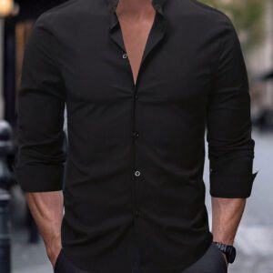 Manfinity Mode Homme Chemise Unicolore À Bouton