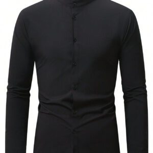 Manfinity Mode Homme Chemise Unicolore À Bouton