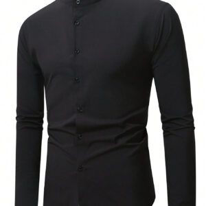Manfinity Mode Homme Chemise Unicolore À Bouton