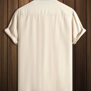 Manfinity Homme Chemise à manches courtes décontractée pour homme avec impression graphique géométrique colorée, sans t-shirt, pour cadeau de petit ami