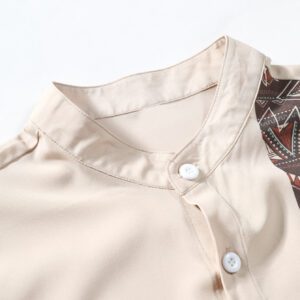Manfinity Homme Chemise à manches courtes décontractée pour homme avec impression graphique géométrique colorée, sans t-shirt, pour cadeau de petit ami