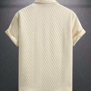 Manfinity Homme Chemise À Manches Courtes Et Texturée Uni Pour Homme