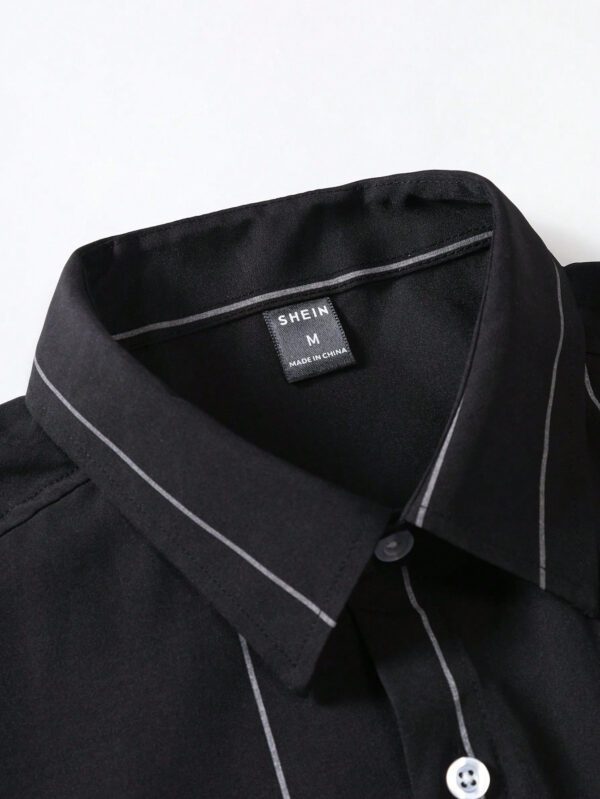 Manfinity Homme Chemise À Rayures (Sans T-Shirt) – Image 4