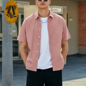 Manfinity Modomio Homme Chemise En Coton Épaule Tombante Unicolore