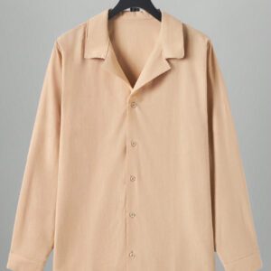 Homme Chemise Unicolore À Bouton