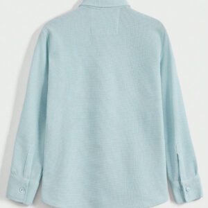 Homme Chemise Unicolore À Bouton