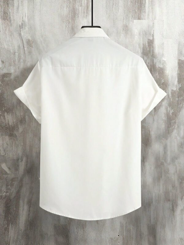 Manfinity Homme Chemise À Manches Courtes Imprimée De Cœur Pour Homme – Image 2