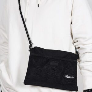 rollthedice Sac à fermeture éclair avec décoration de patch de lettre, ajouré. Sac à main, sac à bandoulière, sac de sport pour lycée, université, école supérieure. Sac polyvalent pour étudiant universitaire, sac de poitrine, sac à bandoulière, sac noir, sac de randonnée, cadeau, sac de voyage grande capacité, sac décontracté Goyard, sac latéral, sac besace, accessoires de voyage, sac de camping, sac à dos de retour à l'école