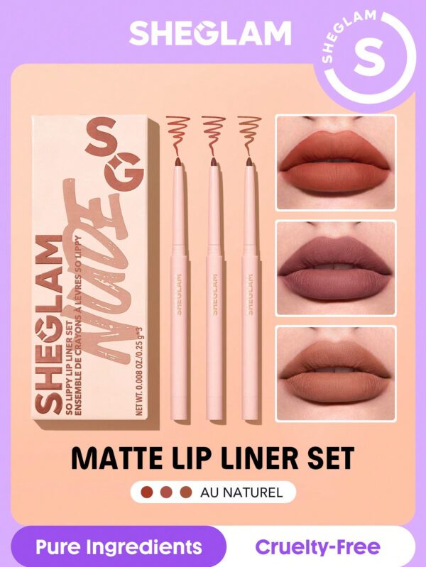 SHEGLAM Set De Liner So Lippy- Au Naturel     NoëL Cadeau De NoëL Hiver Thanksgiving DéCoration De NoëL Maquillage FÊTe Plage Voyage Vacances Rose Y1267K Saint-Valentin DéCor Amour Cadeau Hiver Maquillage FÊTe Plage Voyage Vacances Rose Y2K Promos Offres Camping ExtéRieur PréSent Rose Mode Fille Nouvelle AnnéE CosméTique Cosplayer Meilleur Voyage FêTes Couleur Fantaisie Campus éCole Charme Ambiance Cny Nouvel An Chinois